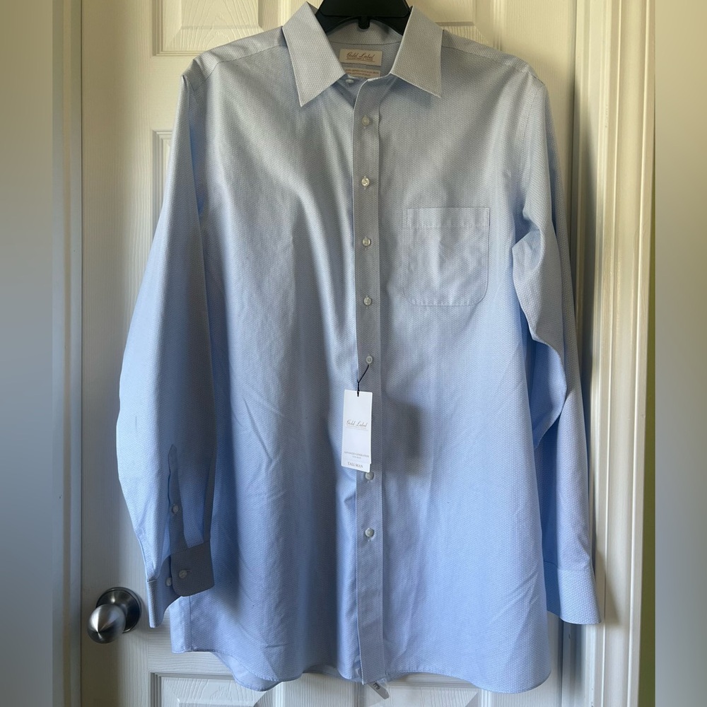 NWT | Gold Label RoundTree By Yorke | Sky Blue Dress Shirt